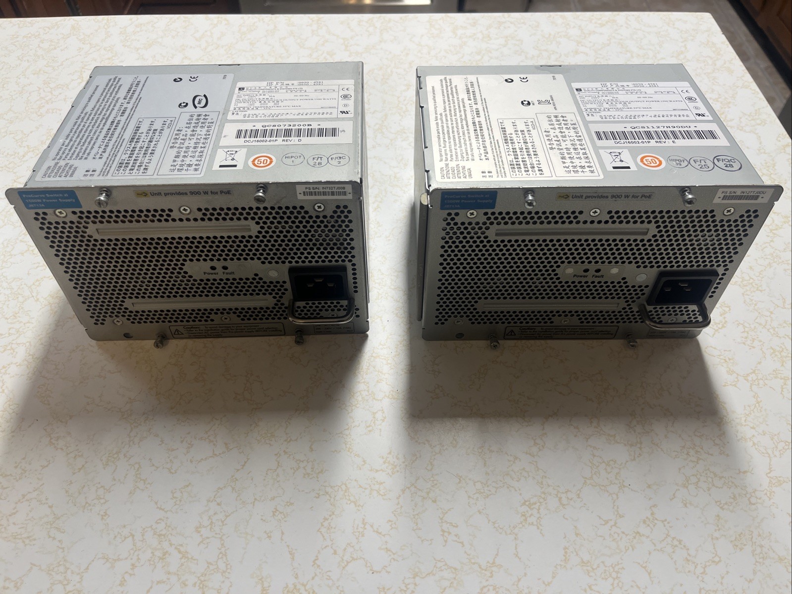 Lot 2 HP ProCurve Switch ZL 1500W Power Supply Module J8713A 0950-4581 @2D4
