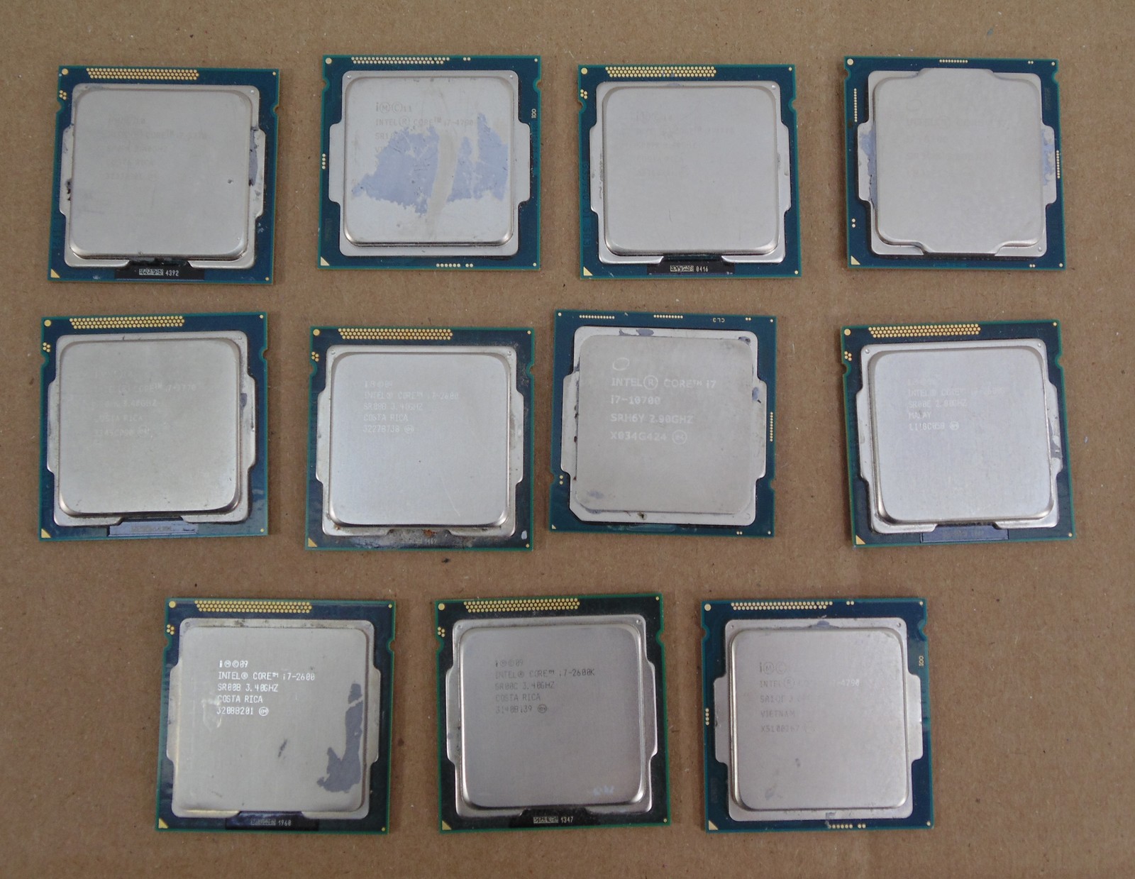Lot of 11 Intel i7 CPU Processor 10700 8700 4790 3770 2600 3770