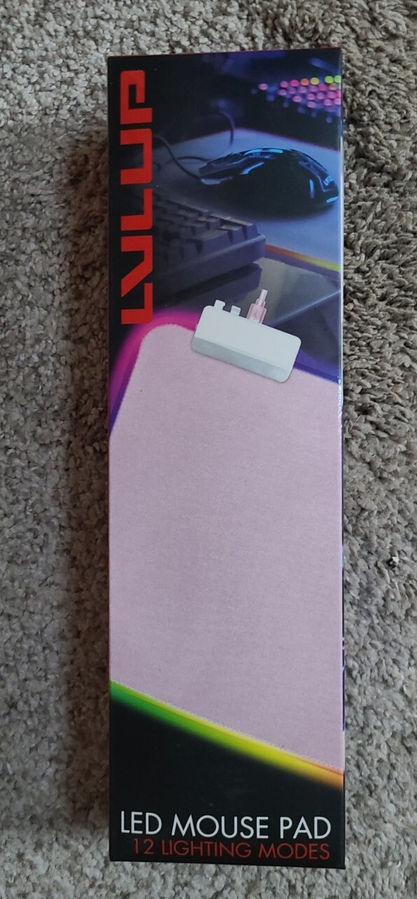 brand new LVLUP Vivitar LED Mouse Pad LU735S-PNK 12 RGB Lighting modes