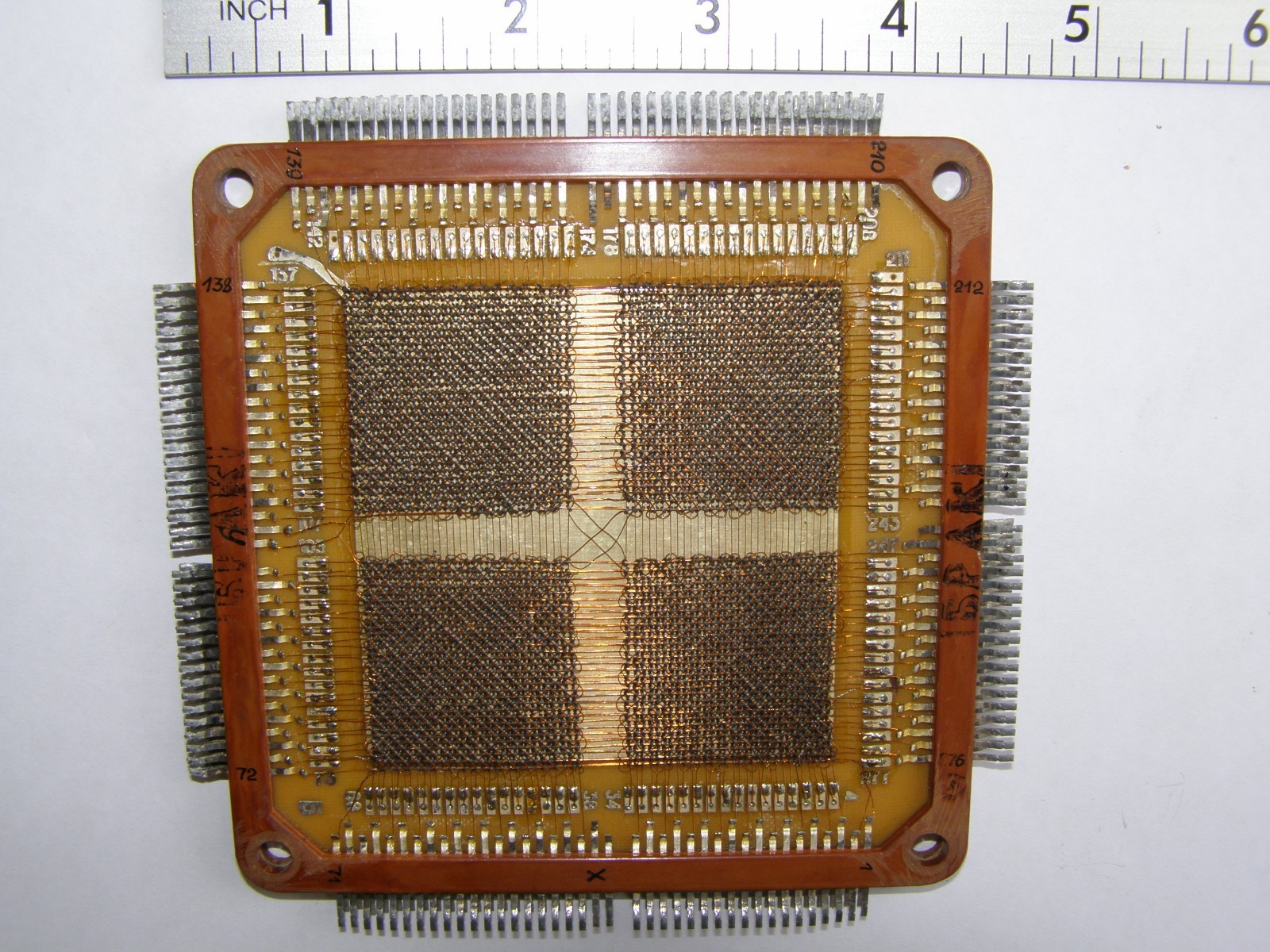 Double-sided magnetic ferrite core memory USSR M3-2 1Kb 1970s NOS