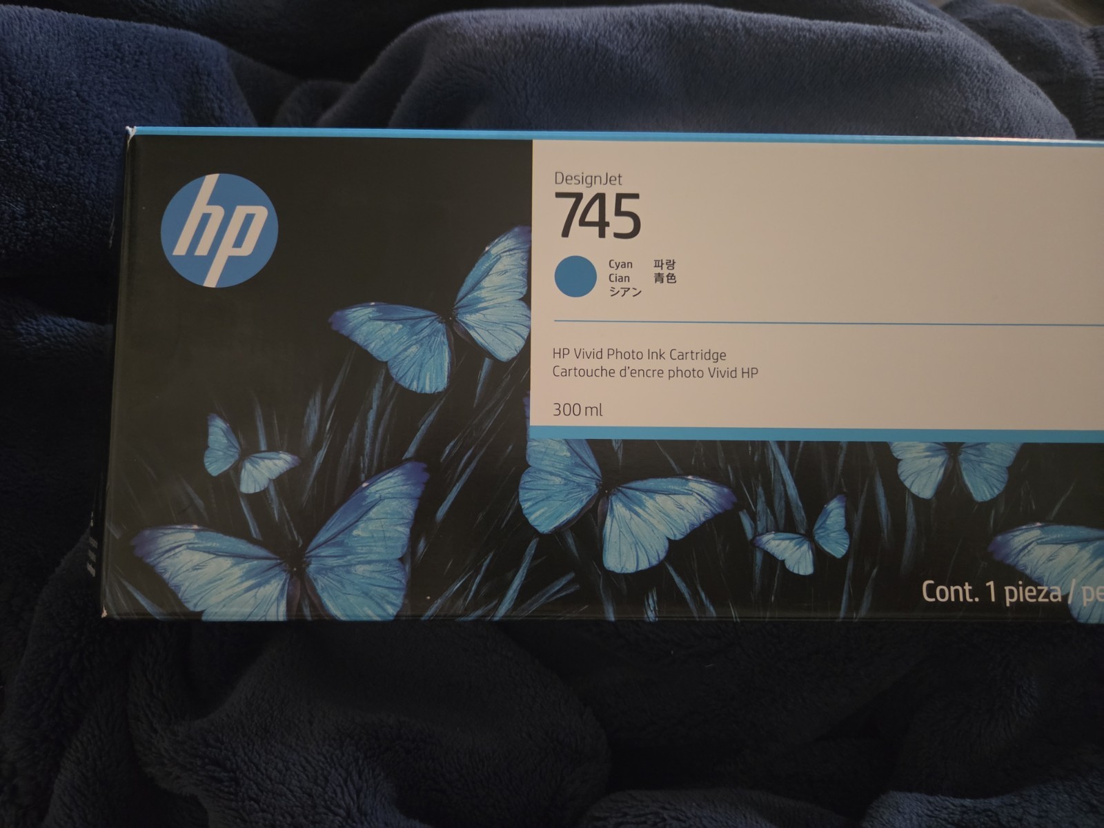 OEM HP 745 CYAN 300ml Ink Cartridge F9K03A for Z2600 Z5600 Design Jet Vivid 