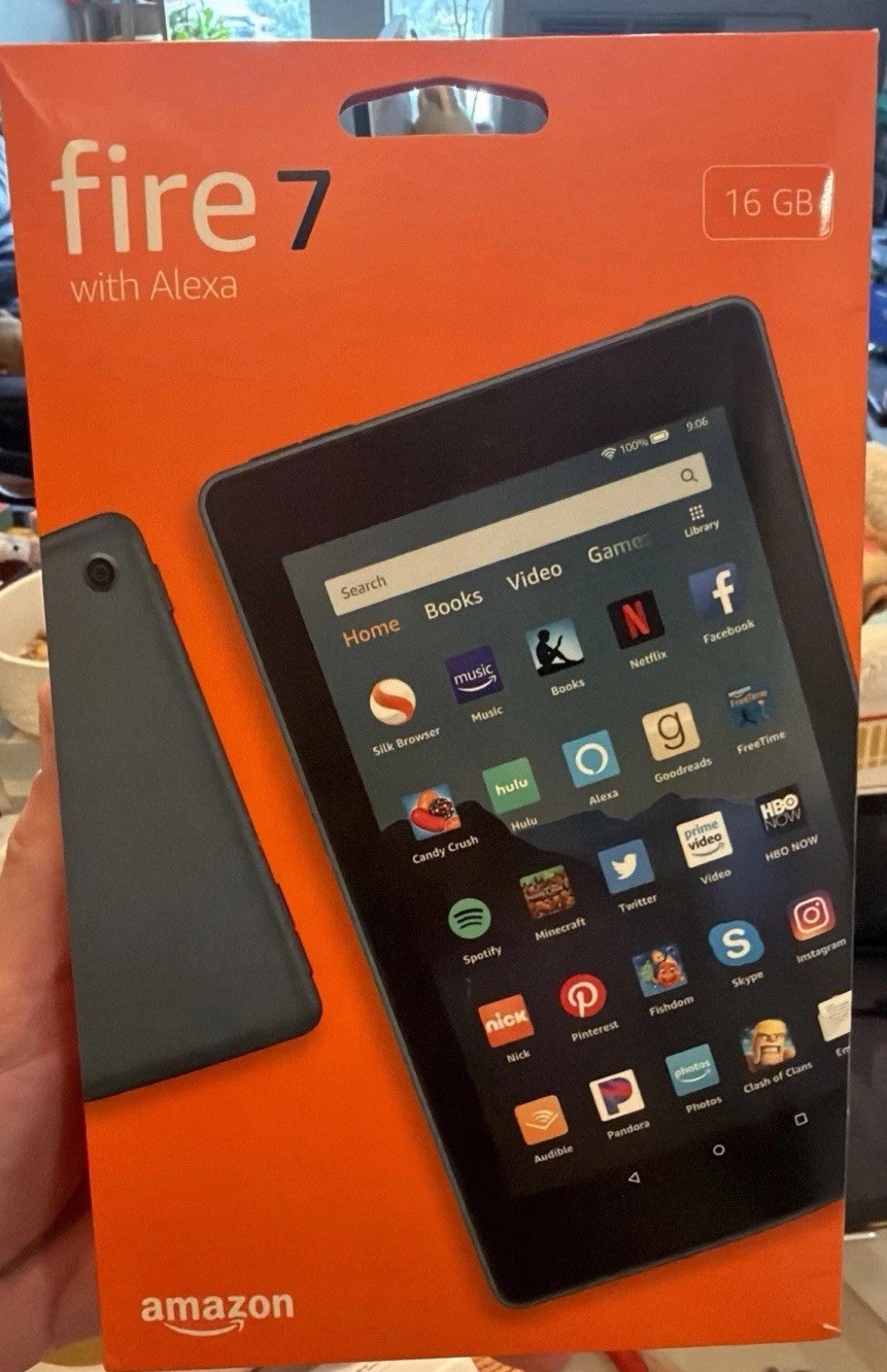 Amazon Fire 7 with Alexa 7in 16GB 1GB RAM Fire OS Wi-Fi Camera Blue