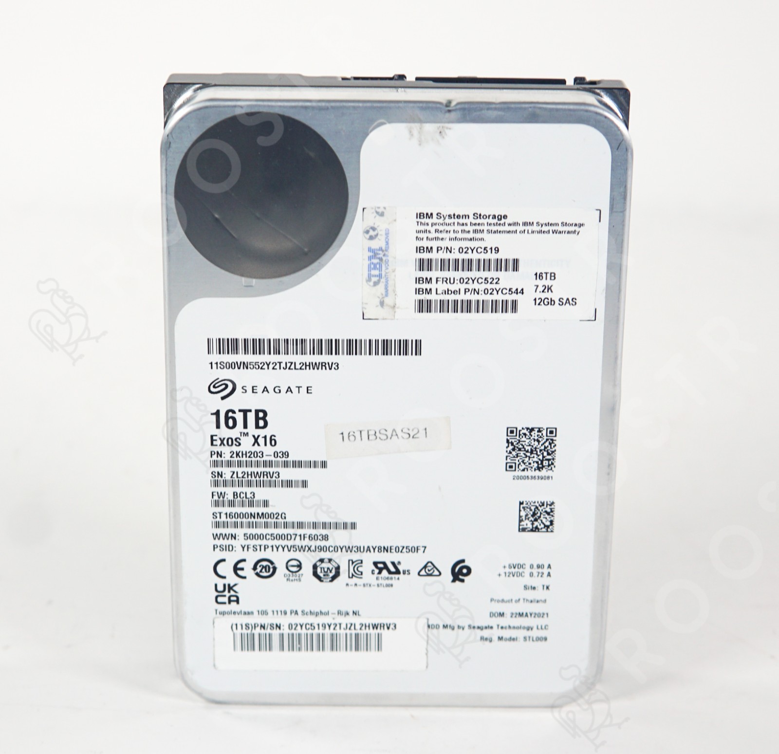 Seagate Exos X16 16TB SAS Hard Drive 2KH203-039 02YC519 ST16000NM002G Good