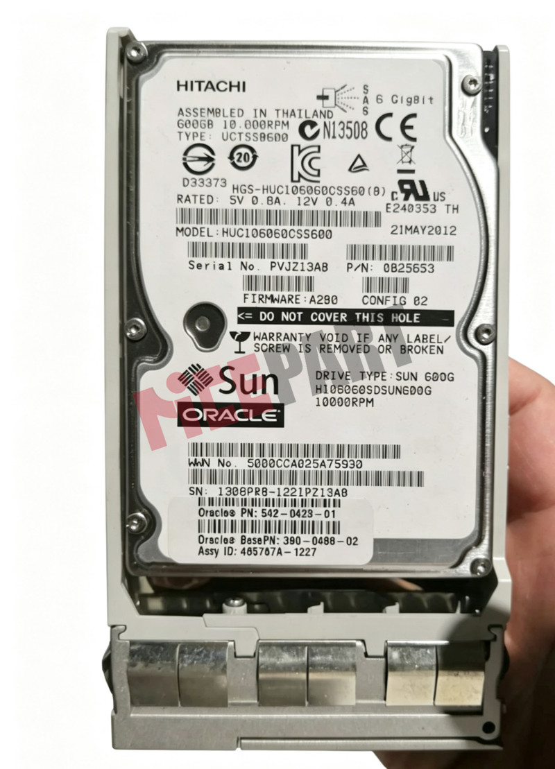SUN Original 600gb SAS-2 DRIVE 6gbps 542-0287 390-0488-02