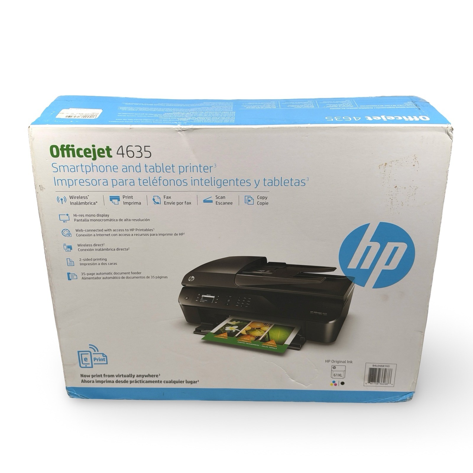 HP Officejet 4635 Wireless All-in-One Inkjet Printer B4L04A#1H3 Open Box
