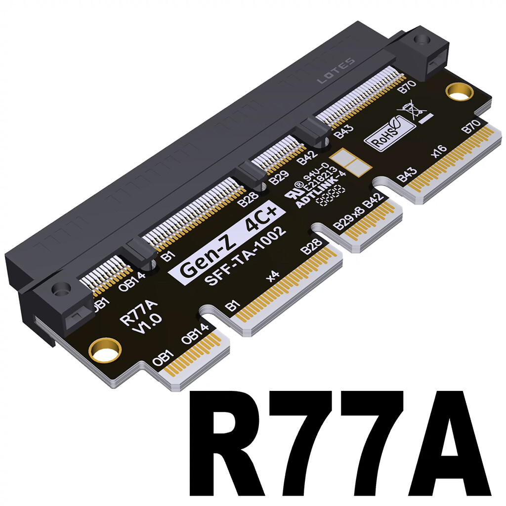 ADT-Link PCIe5.0 x16 to Gen-Z 4C+/SFF-TA-1002 EDSFF Adapter Card EDSFF 4C+