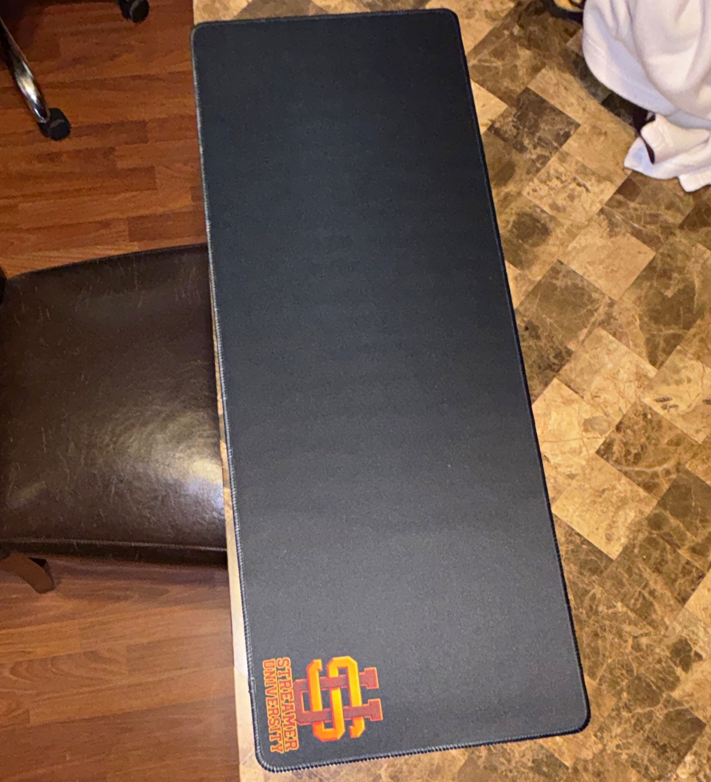 Streamer university Black Extended Computer Desk Mat Mouse Pad