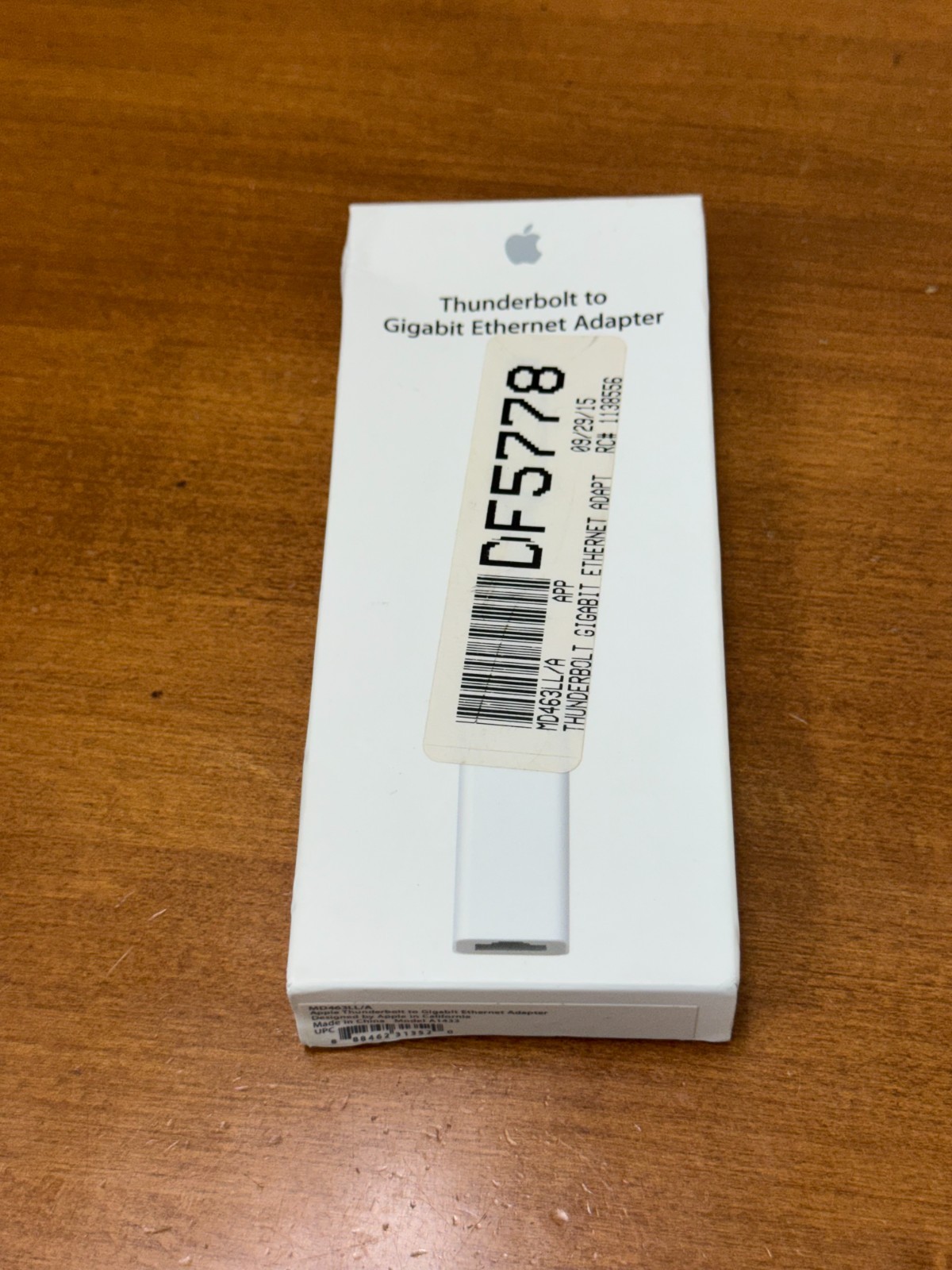 Apple Thunderbolt To Gigabit Ethernet Adapter MD463LL/A A1433 NIB Genuine 