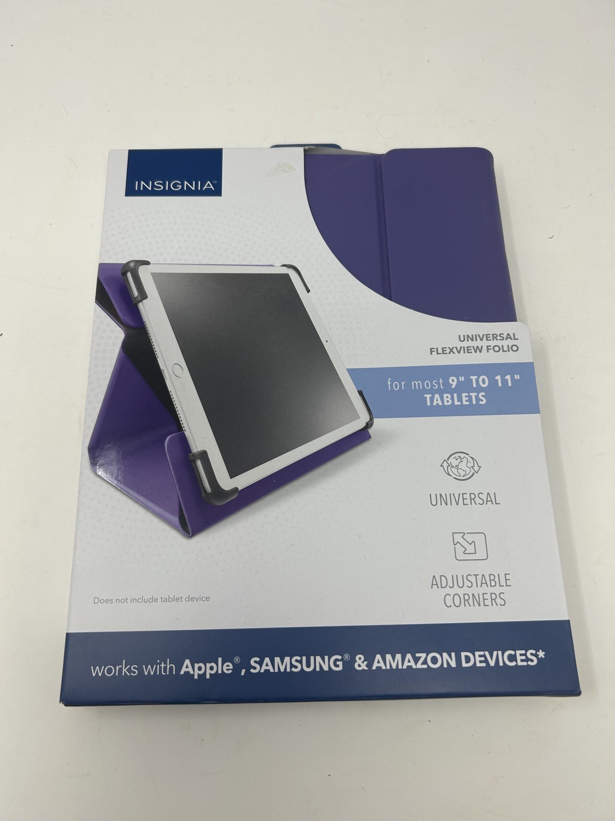 Insignia FlexView Folio Case for 10" Tablet Black NEW