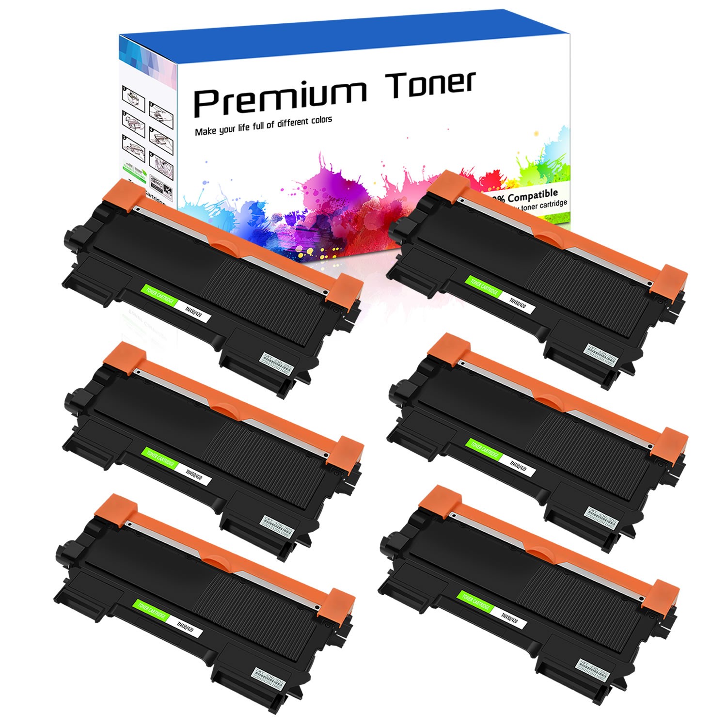 6PK Black TN450 TN420 Toner for Brother HL-2270DW HL-2280DW DCP-7060D DCP-7065DN