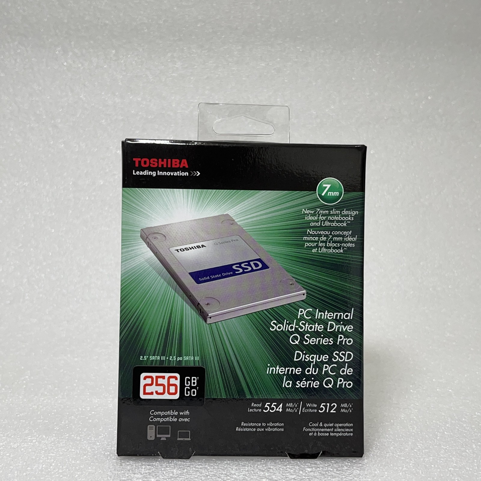Toshiba Q Series Pro SSD - 2.5" SATA III - 256GB | New Sealed NOS