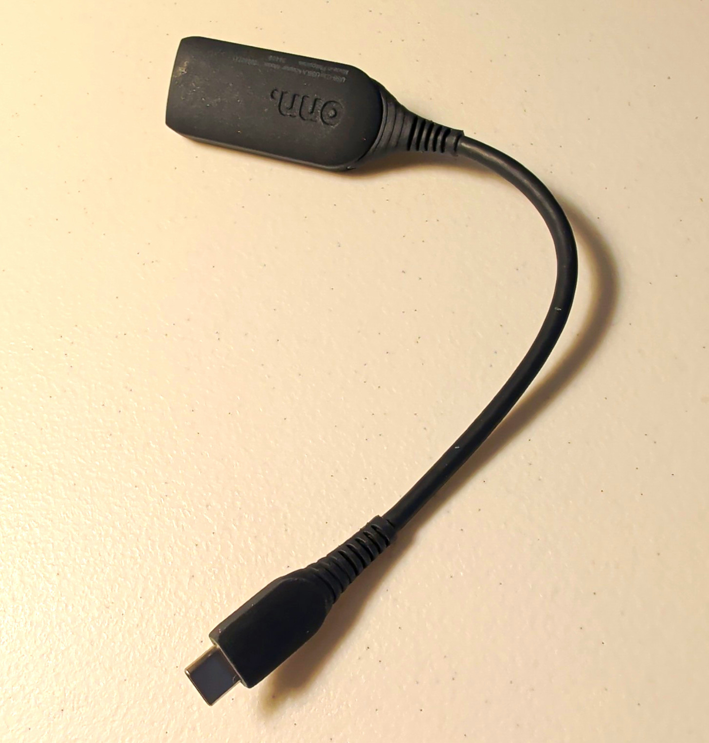 #24 onn.USB-C to USB-A Female Adapter Black 1:1 5V Universal Compat 100012721