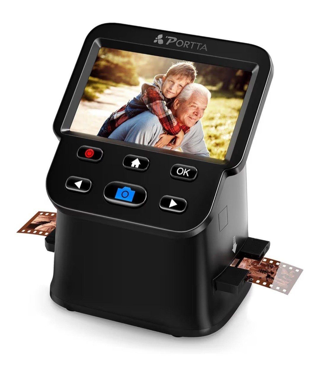 Film Scanner with 5" LCD Screen, 22MP Slide & Negative Scanner, Converts 135 126
