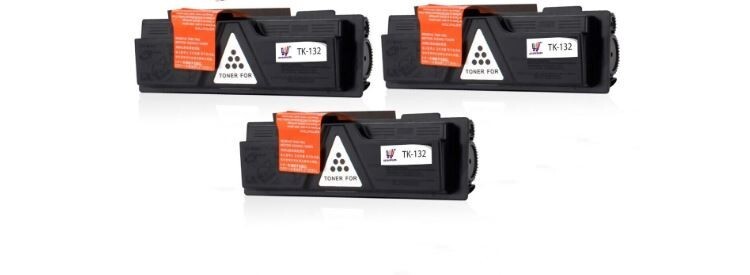 New  3 PK Compatible TK-132 for Kyocera Mita BLACK Toner FS-1028MFP 1128MFP