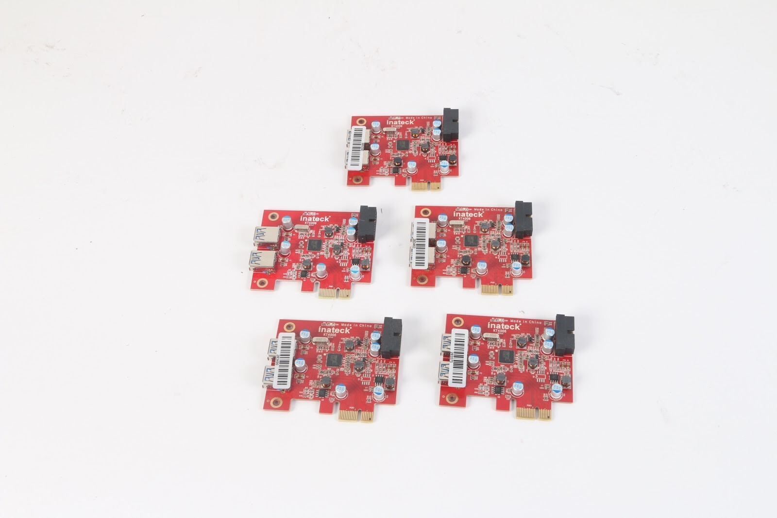 Inateck KT4006 Rev: A1 2-Port PCI-E PCI Express USB 3.0 20 PIN Hub Card Lot of 5