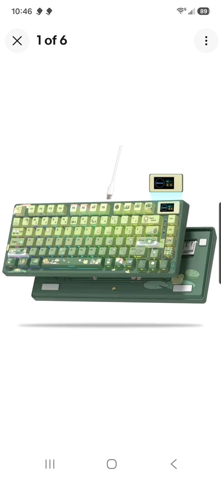 Womier SK80 75% Mechanical Keyboard Wired USB Multimedia Display Multicolor
