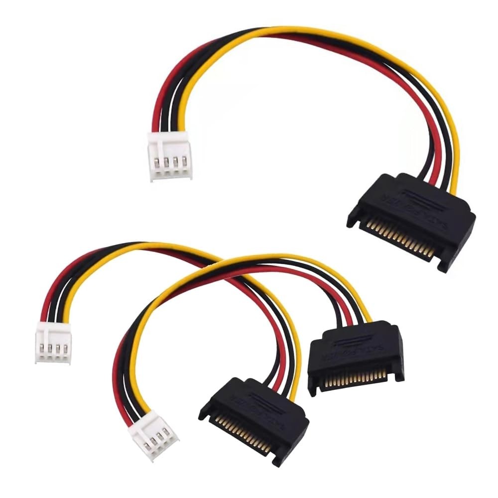 ThtRht 3 Pack Floppy Drive to Sata Adapter 15 PIN SATA 20 centimeters, Black