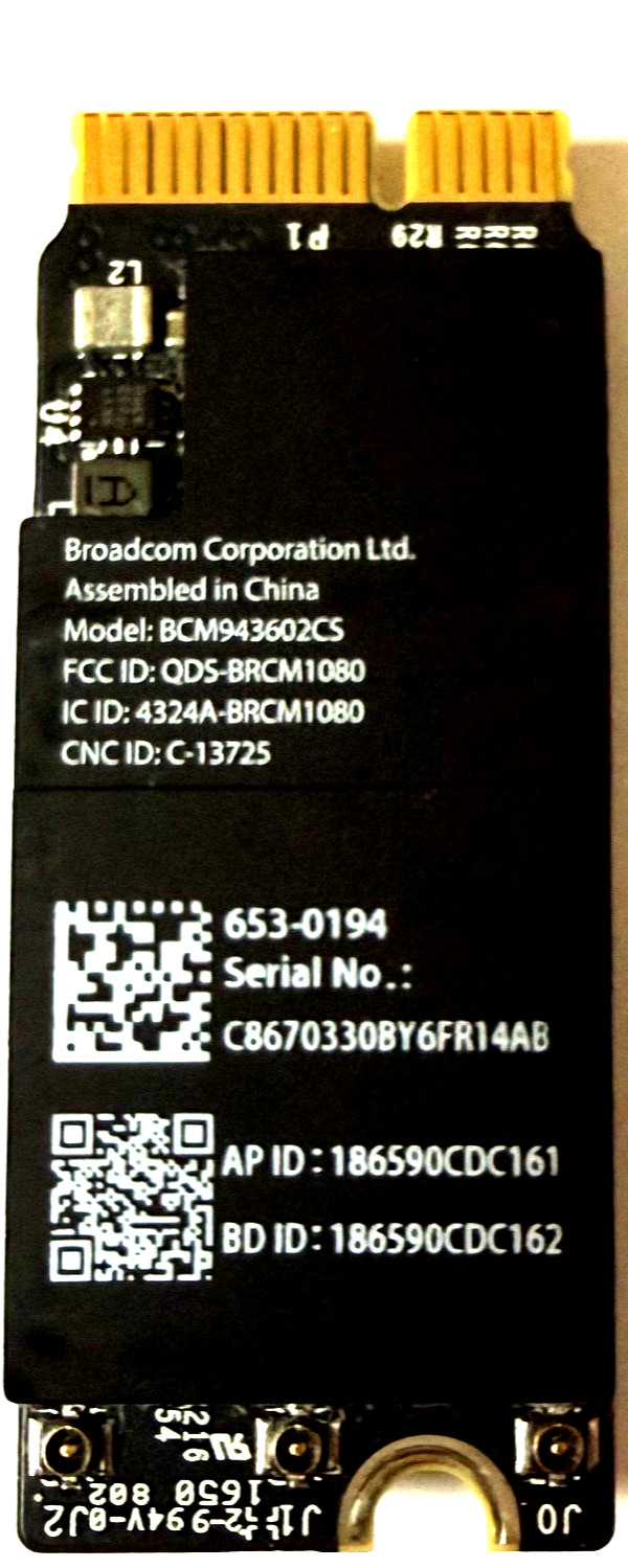 WiFi Bluetooth Airport Card 653-0194 BCM943602CS for Macbook Pro 15"  A1398 2015