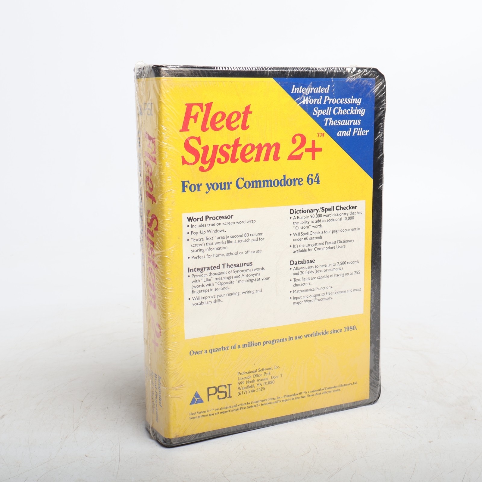 SEALED Fleet System , Commodore 64/128 Word Processing Database c64 c128