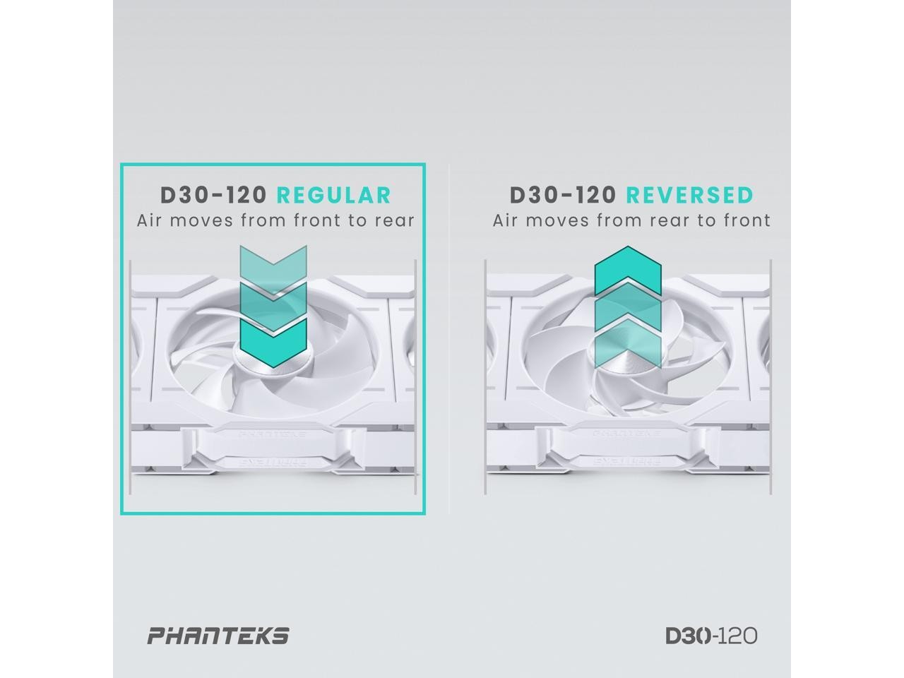 D30-120 DRGB PWM FAN 3Pack, Premium D-RGB Performance Fans, ARGB/DRGB Phanteks