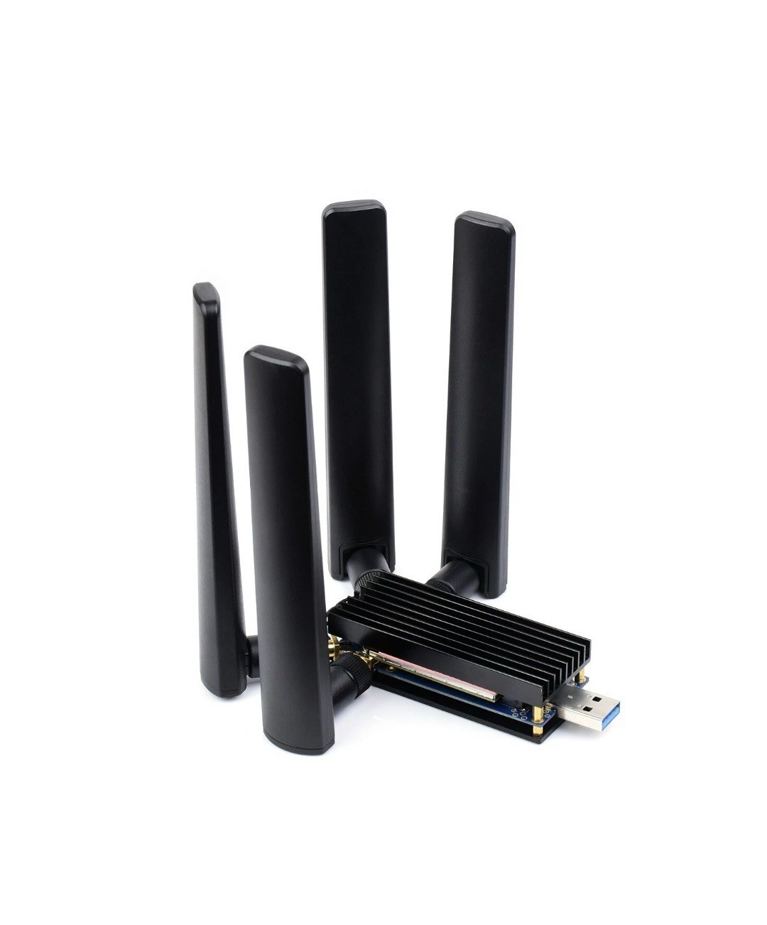 Waveshare 5G DONGLE Module Quad Antennas USB3.1 Port Aluminum Alloy Heatsink M.2