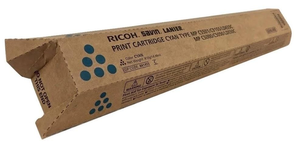 Genuine Ricoh 841287 Brand New Sealed Box Cyan Toner Cartridge, We Ship Fast