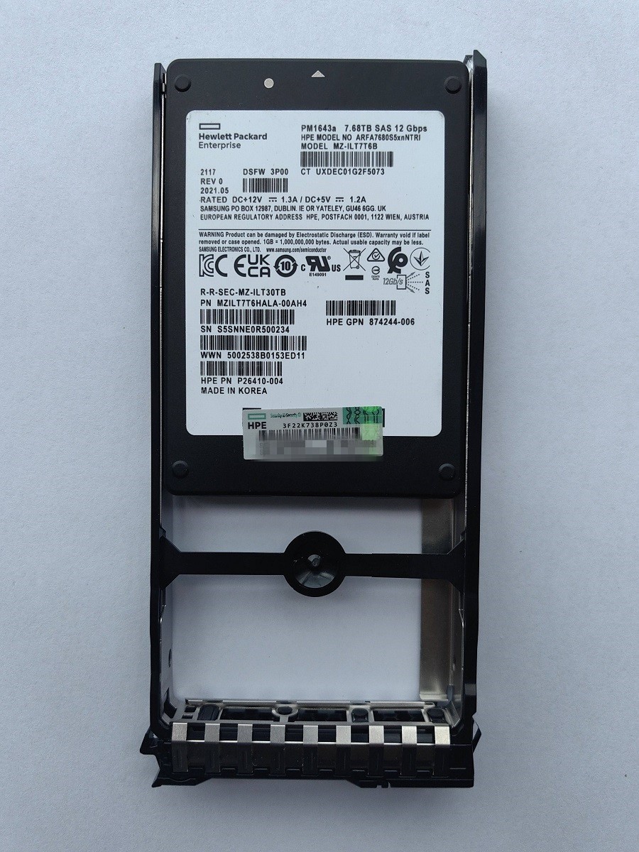 NEW HPE Primera 600 SSD R0P97A P37648-001 7.68TB SAS 12G SSD For 3PAR 20000 9000