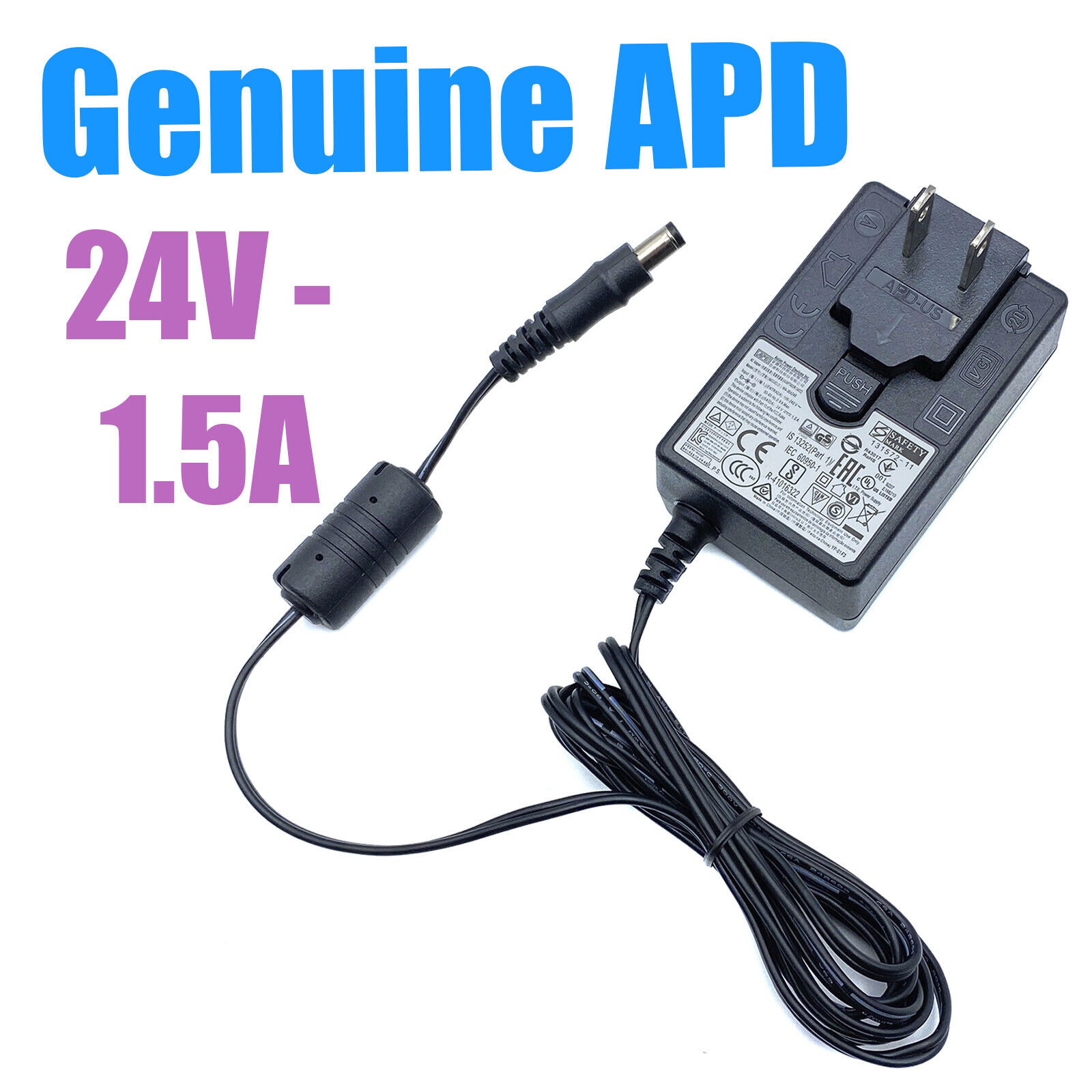 Genuine APD AC Power Adapter 24V for Kodak ScanMate i1150 Document Scanner OEM