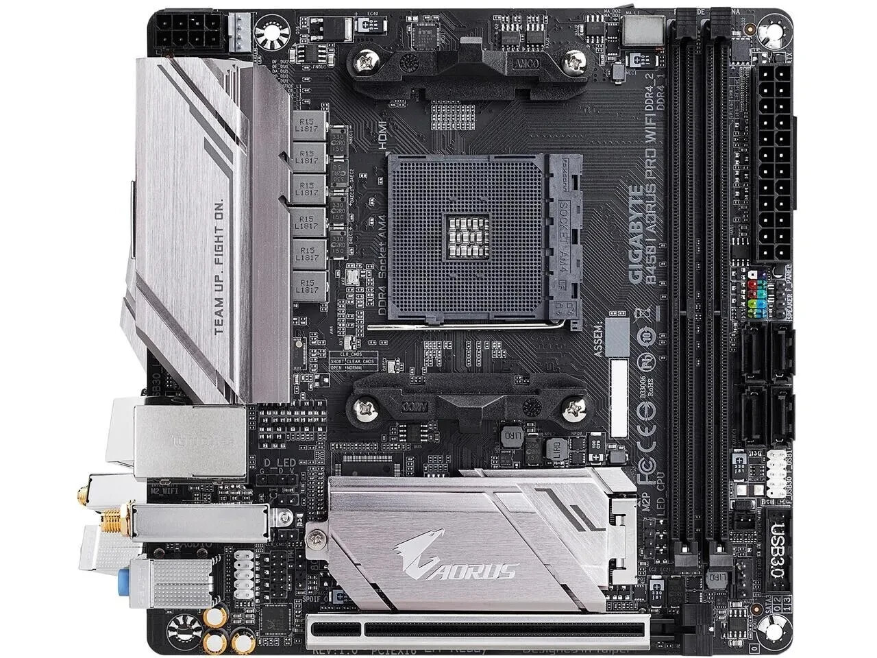 GIGABYTE B450 I AORUS PRO WIFI AMD Ryzen Socket AM4 DDR4 B450 ITX Motherboard