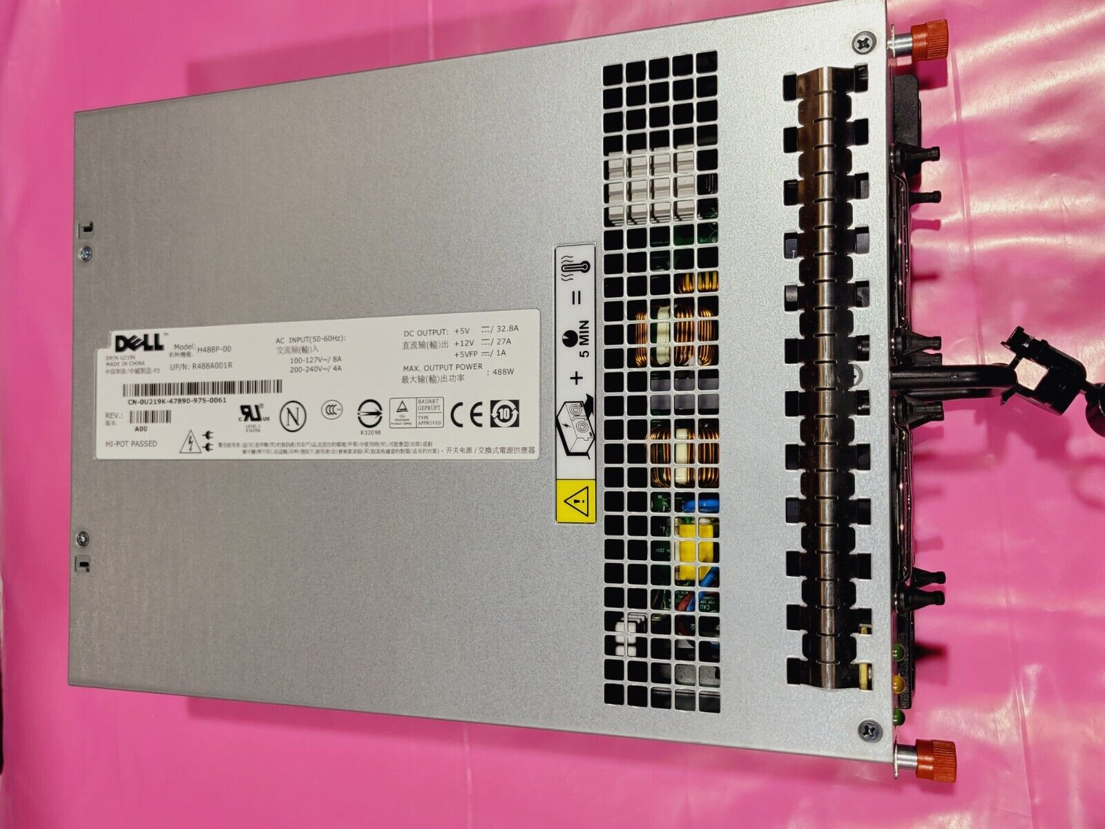 Dell PowerVault MD1000 MD3000 Power Supply 488W H488P-00 0U219K
