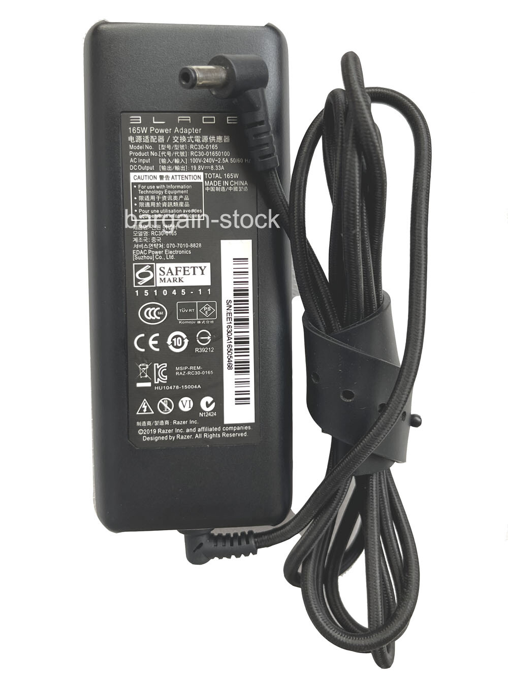 Original 165W AC Charger Adapter For Razer Blade Pro 2017 i7-7700HQ RZ09-0220