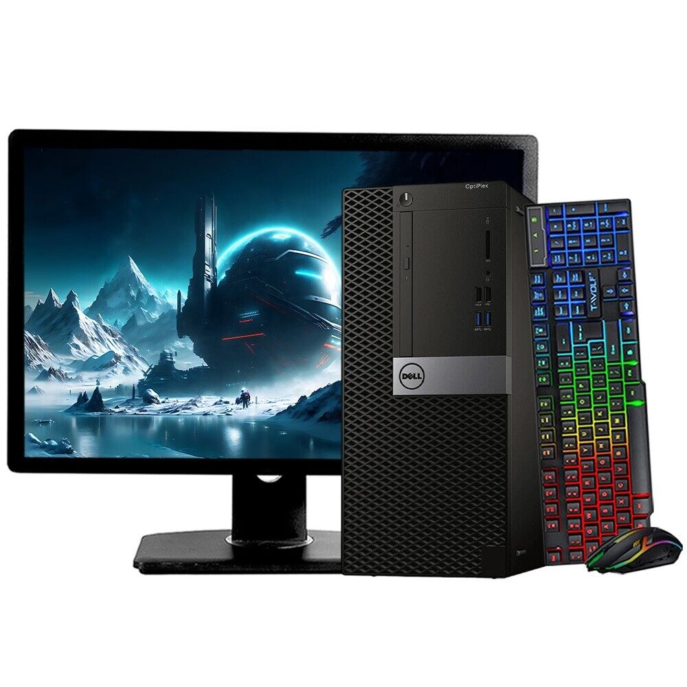 Dell i5 Gaming Desktop 16GB RAM 500GB HD 22in LCD Windows 10 PC NVIDIA Graphics