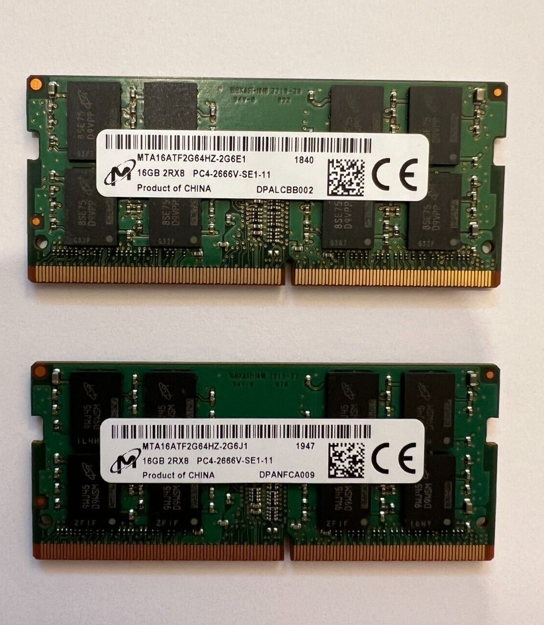 Micron 32GB Kit (2x16GB) 2Rx8 PC4-2666V DDR4 1.2v CL19 SODIMM RAM