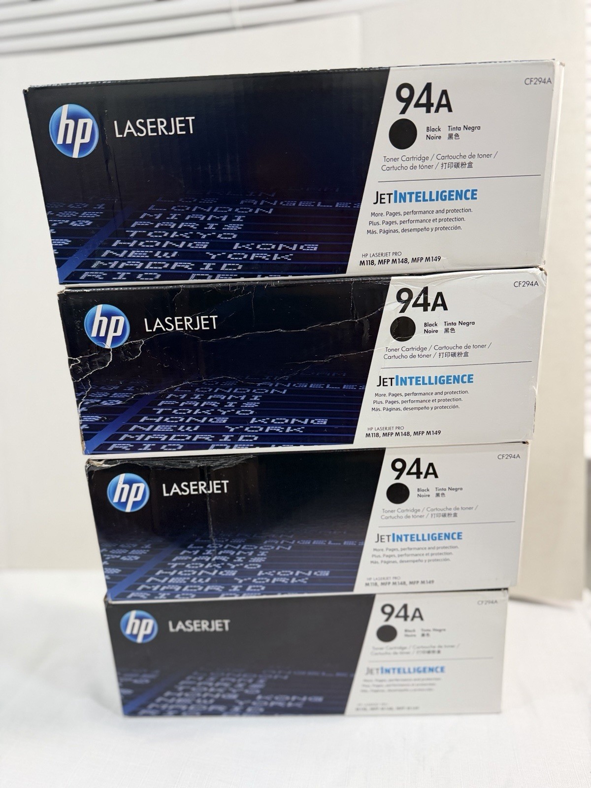 Lot Of 4 Genuine HP 94A CF294A Black OEM LaserJet High Yield Toner Cartridge New