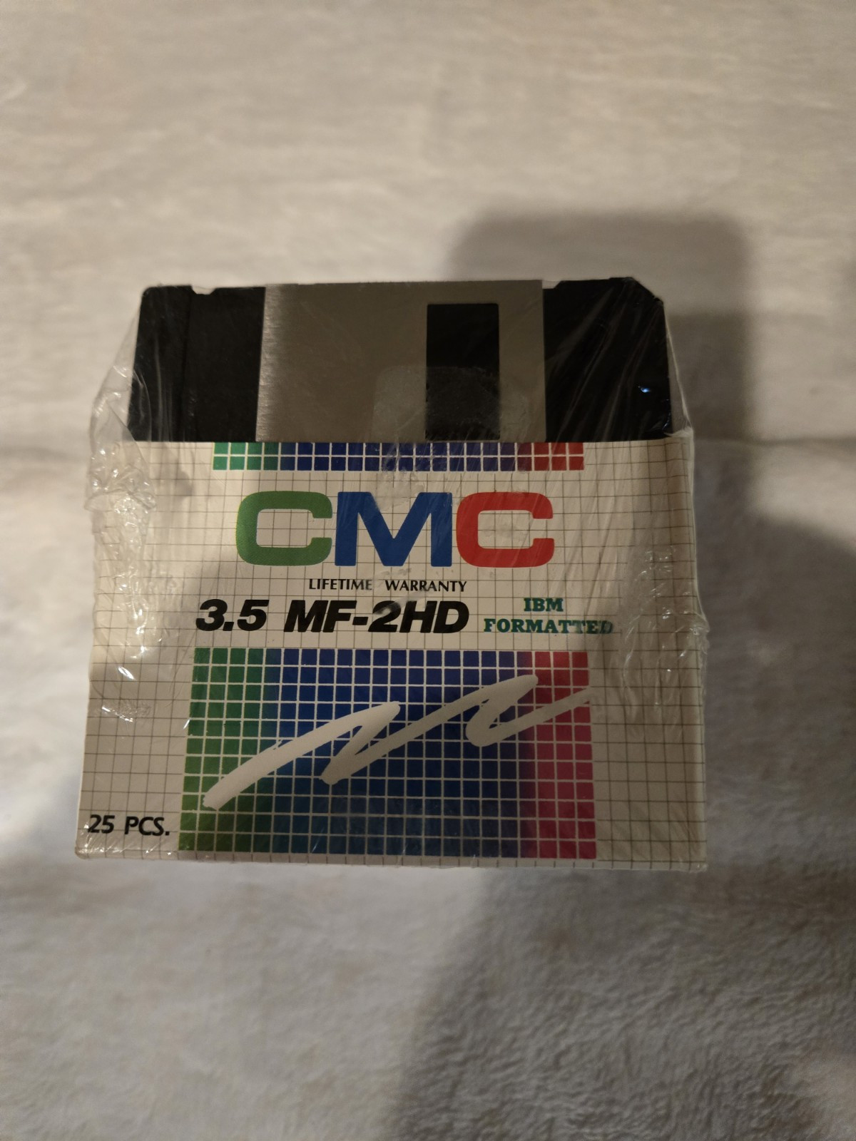 Vintage CMC 3.5 MF 2HD Micro Diskettes IBM Formatted Fkoppy Disks 25 Pack Sealed