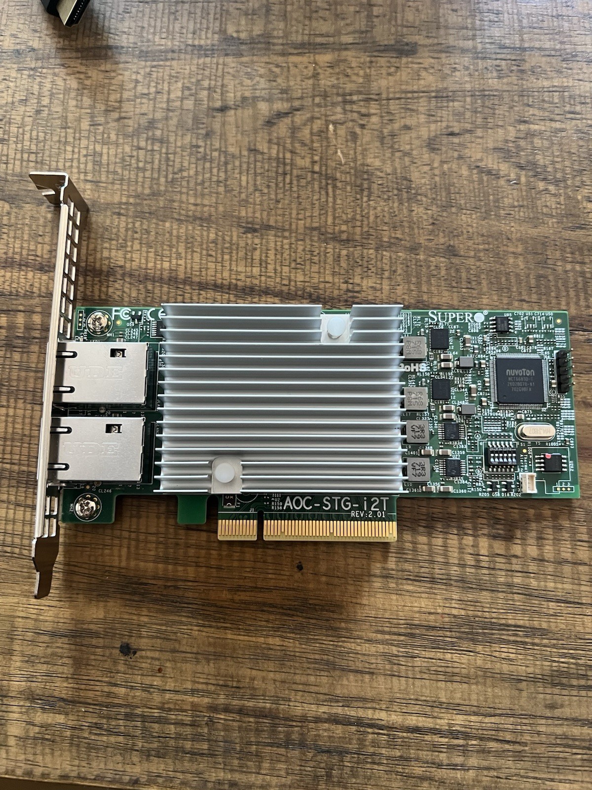 SUPERMICRO 2x 10GbE RJ45 INTEL X540 NETWORK CARD AOC-STG-i2T Rev. 2.01