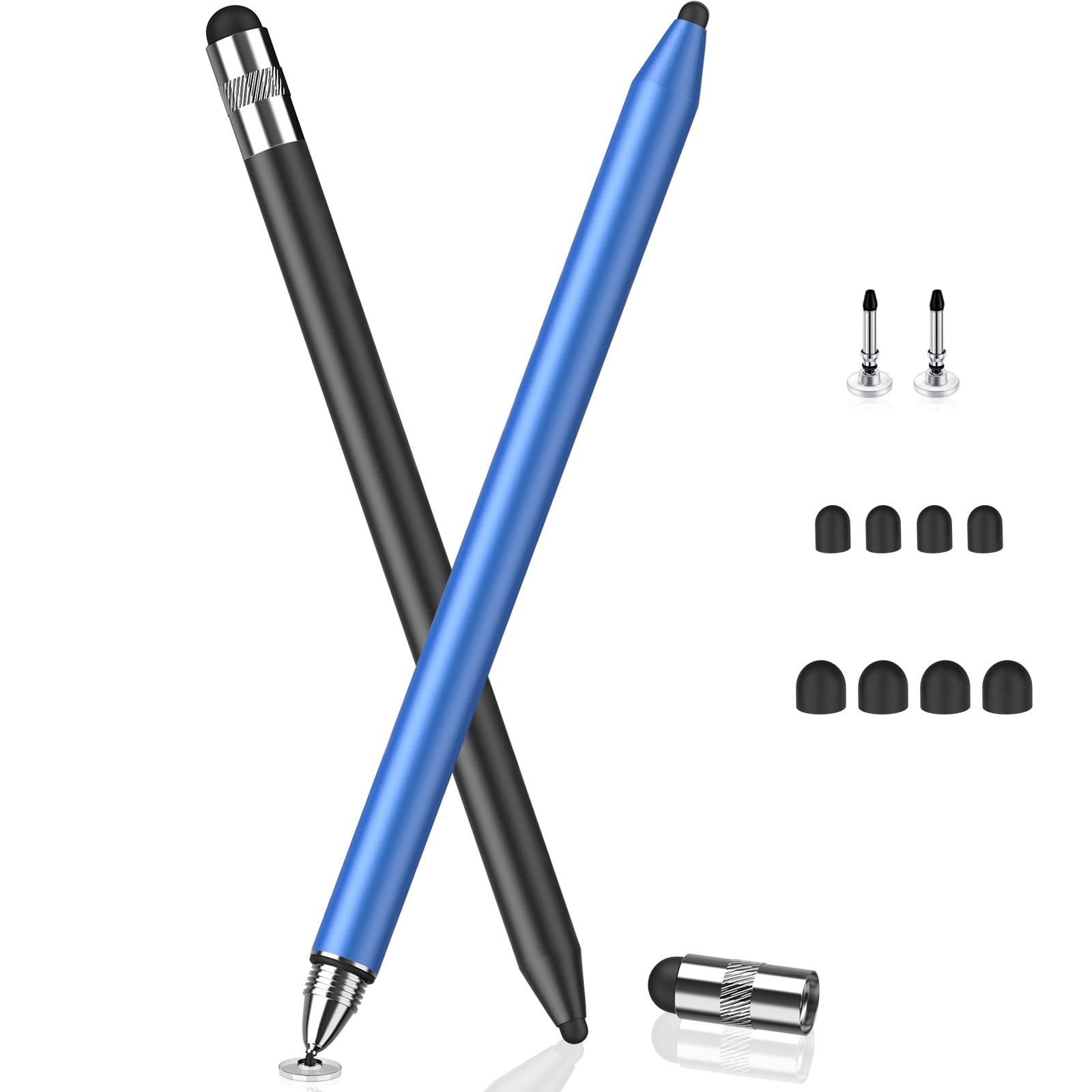 MEKO 3 in 1 Stylus Pens for Touch Screens, High Sensitivity & Black/Blue 