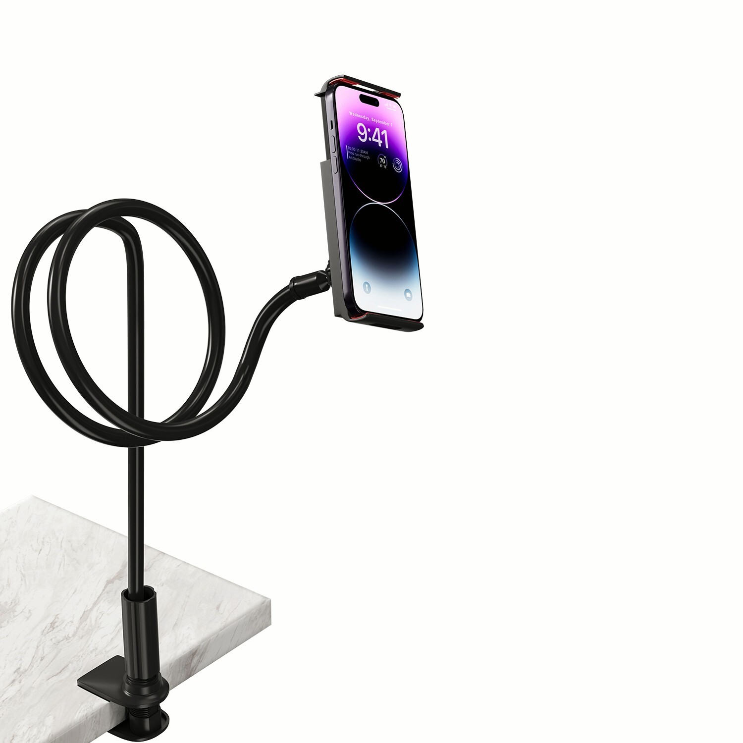 Adjustable Gooseneck Floor Stand - Universal Holder for iPad iPhone & Smartphone