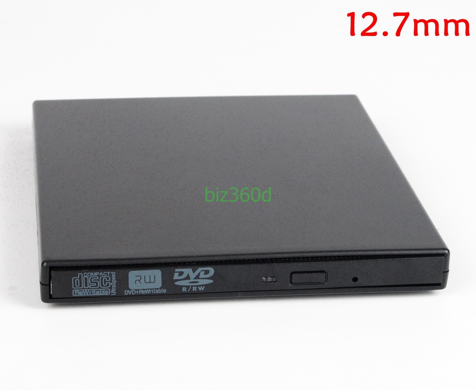 USB Slim External Case Enclosure For 12.7mm SATA CD DVD RW Burner Optical Drive