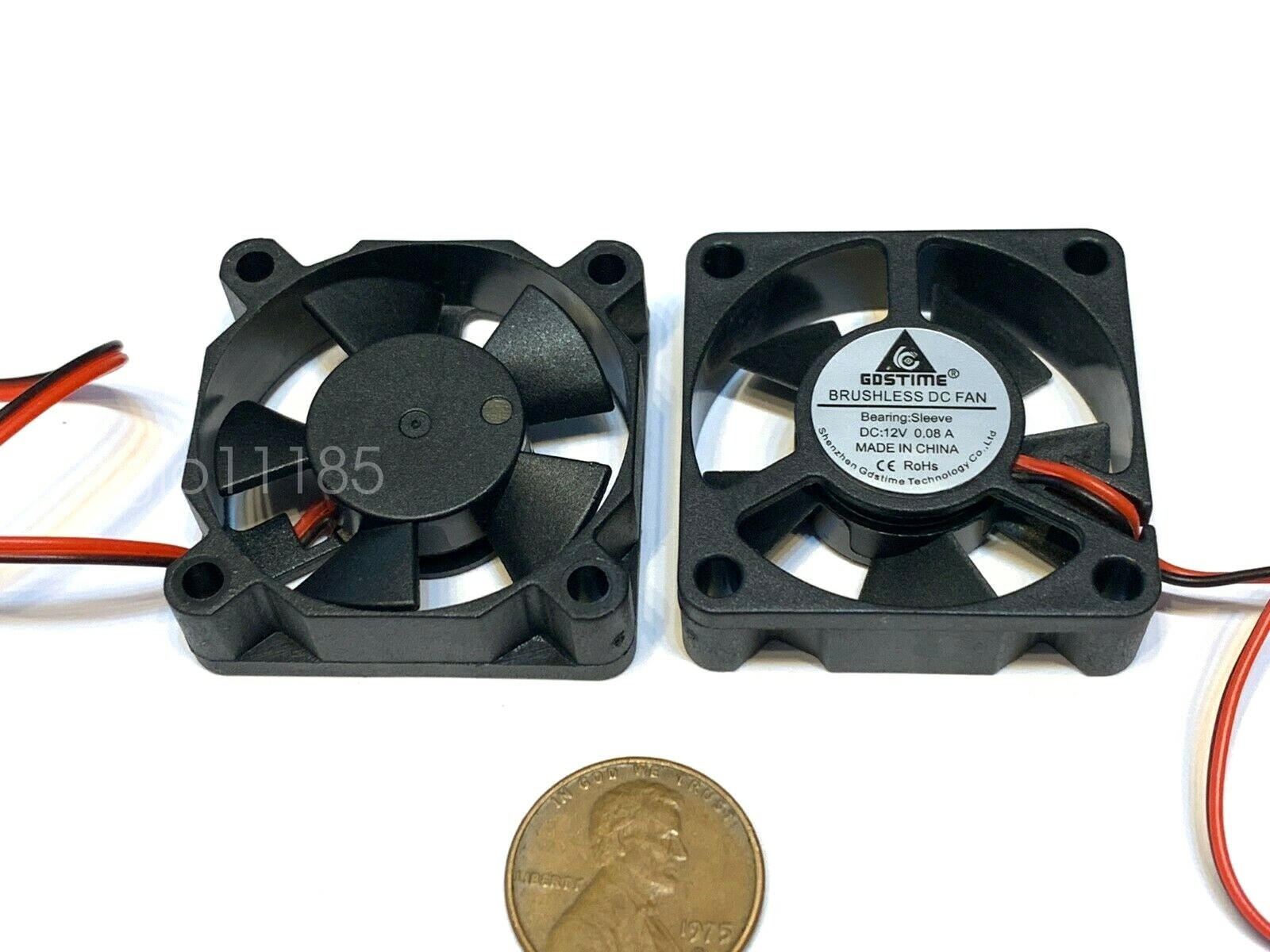 2 Pieces Gdstime 35mm 35x10mm 3510 DC 12V 2Pin mini Ventilation Cooling Fan