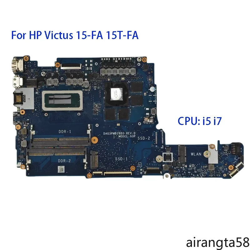 For HP Victus 15-FA 15T-FA Motherboard DAG3PMB18B0 i5-12450H+RTX3050 N15767-601
