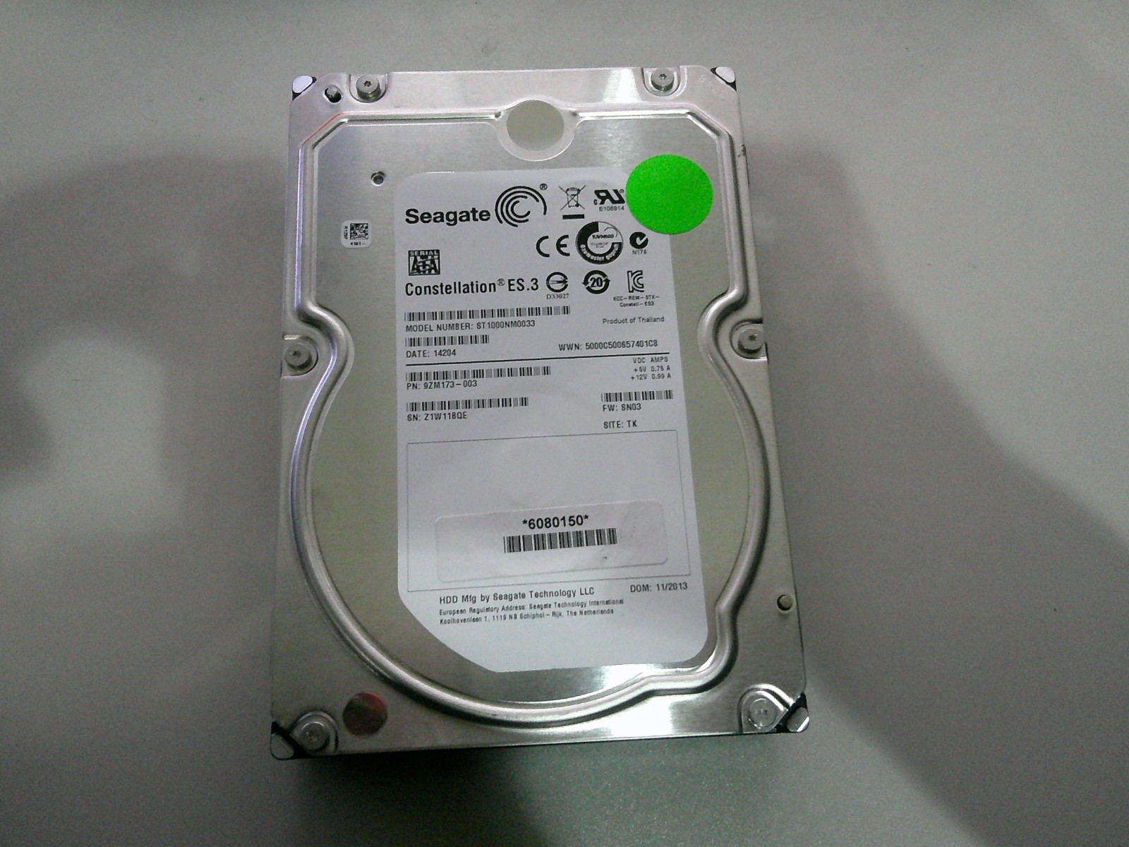 a Seagate Constellation ES.3 hard drive