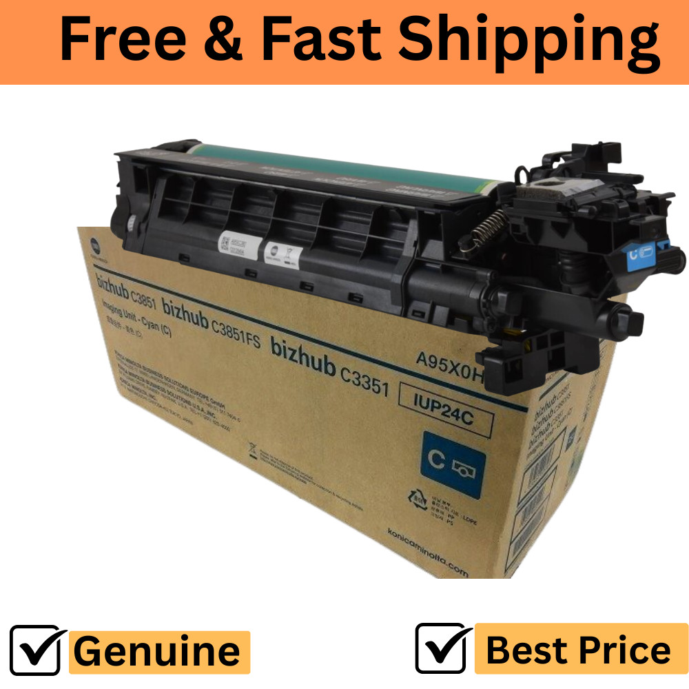 Genuine Konica Minolta IUP-24C A95X0HD Cyan Imaging Unit Bizhub C3351 C3851FS