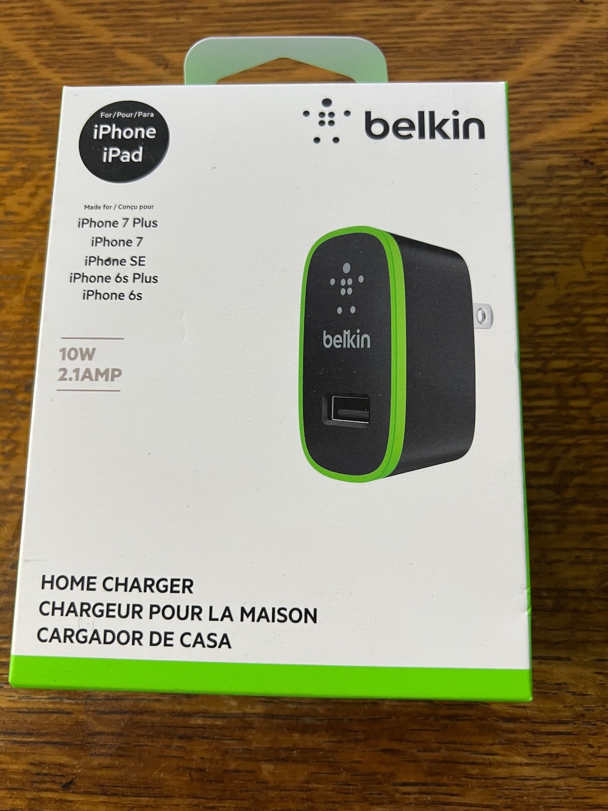 Belkin Home Charger 10W 2.1 Amp iPhone, etc.
