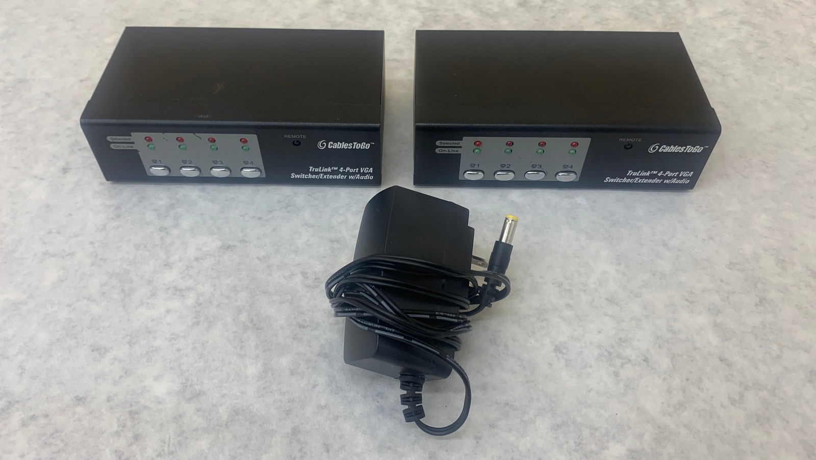 (Lot of 2) CablesToGo TruLink 4-Port VGA Switcher / Extender w/ Audio