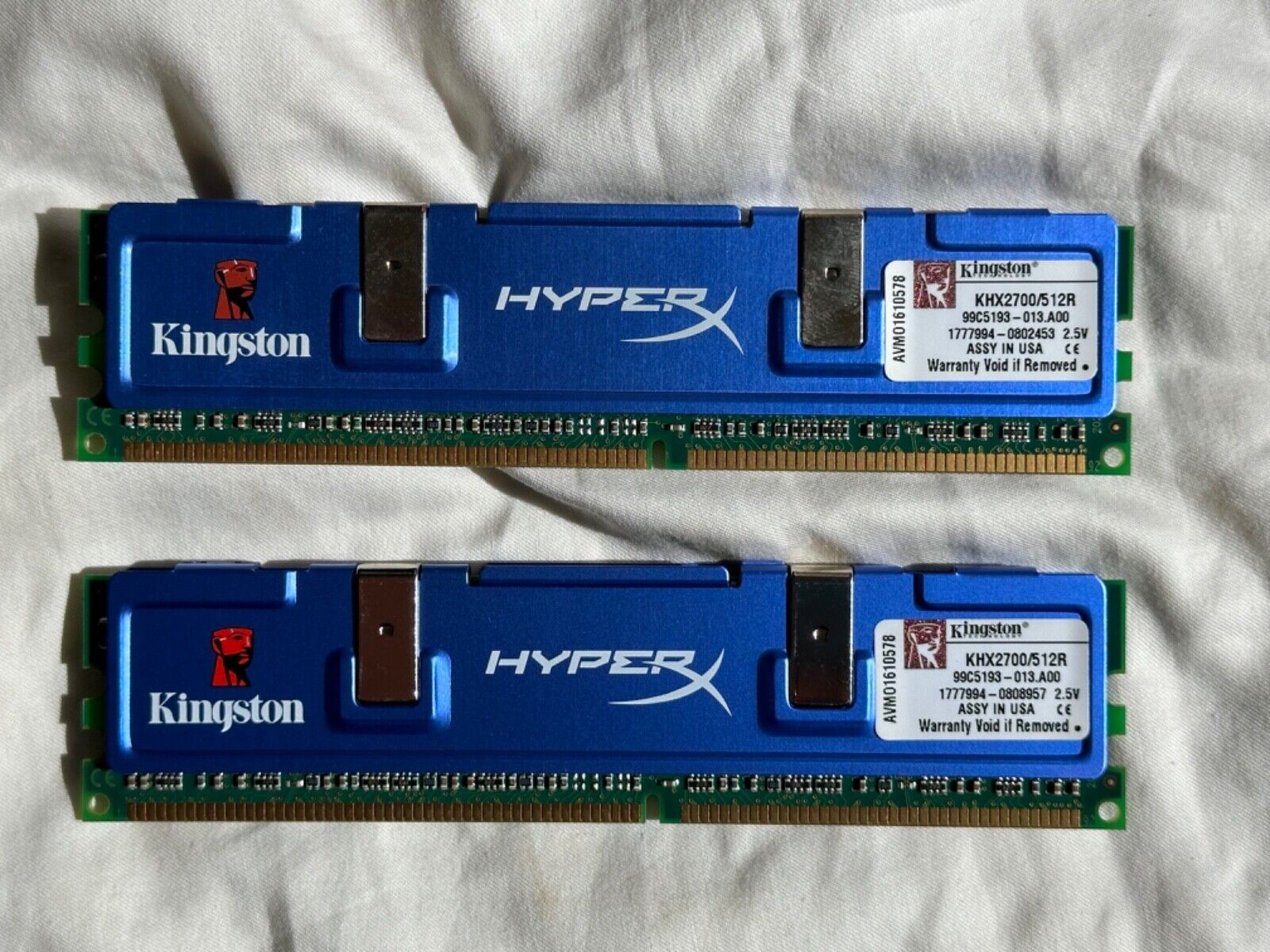 KHX2700/512 Kingston HyperX 512MB Kit (2 X 512MB) DDR