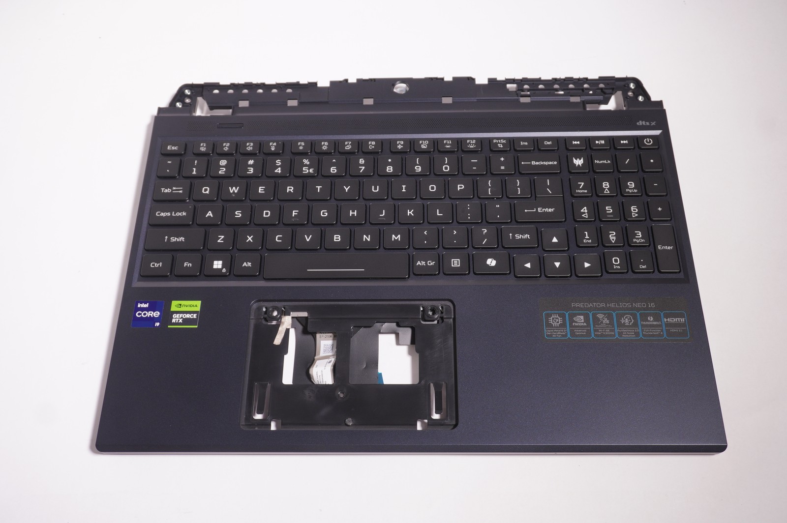 6B.QNNN2.001 Acer US Palmrest Keyboard Abyssal Black PHN16-72-91P6