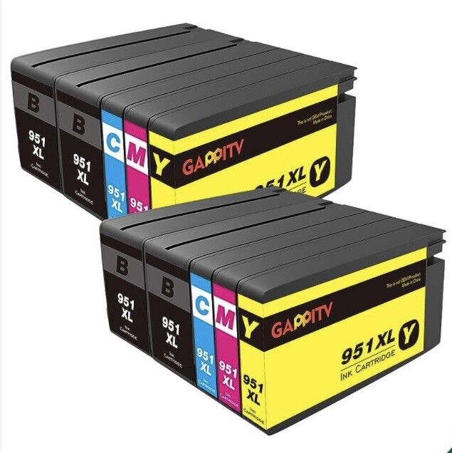 For 950XL 951XL Replacement Ink Cartridges Combo Set - 10 Pack (4B, 2C, 2M, 2Y)