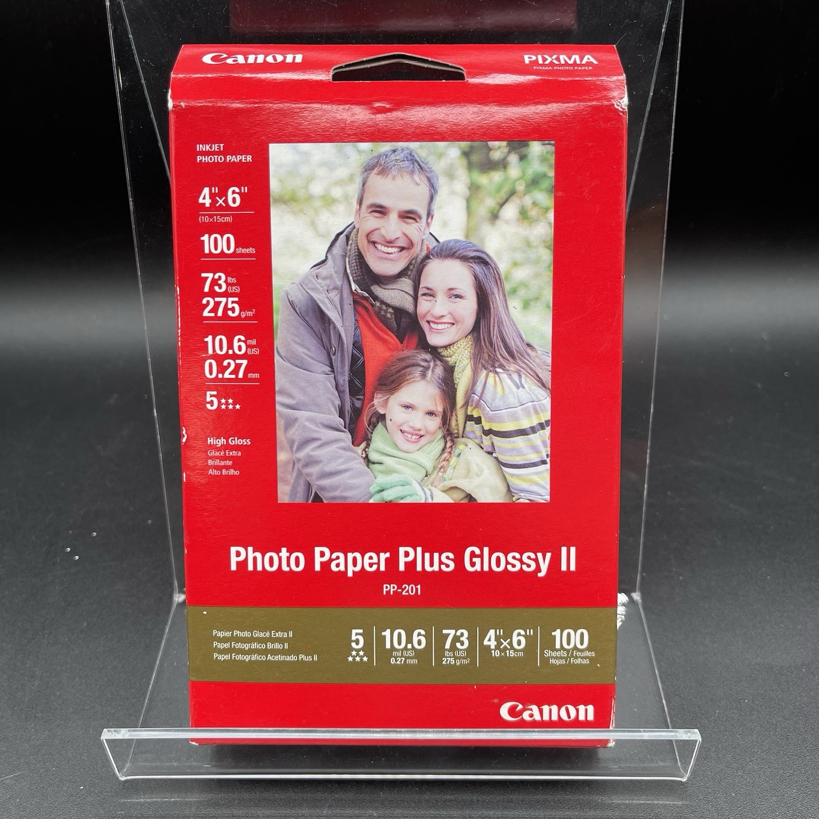 Canon Photo Paper Plus Glossy II PP-201 4x6 100 Sheets PIXMA Inkjet Glossy NEW