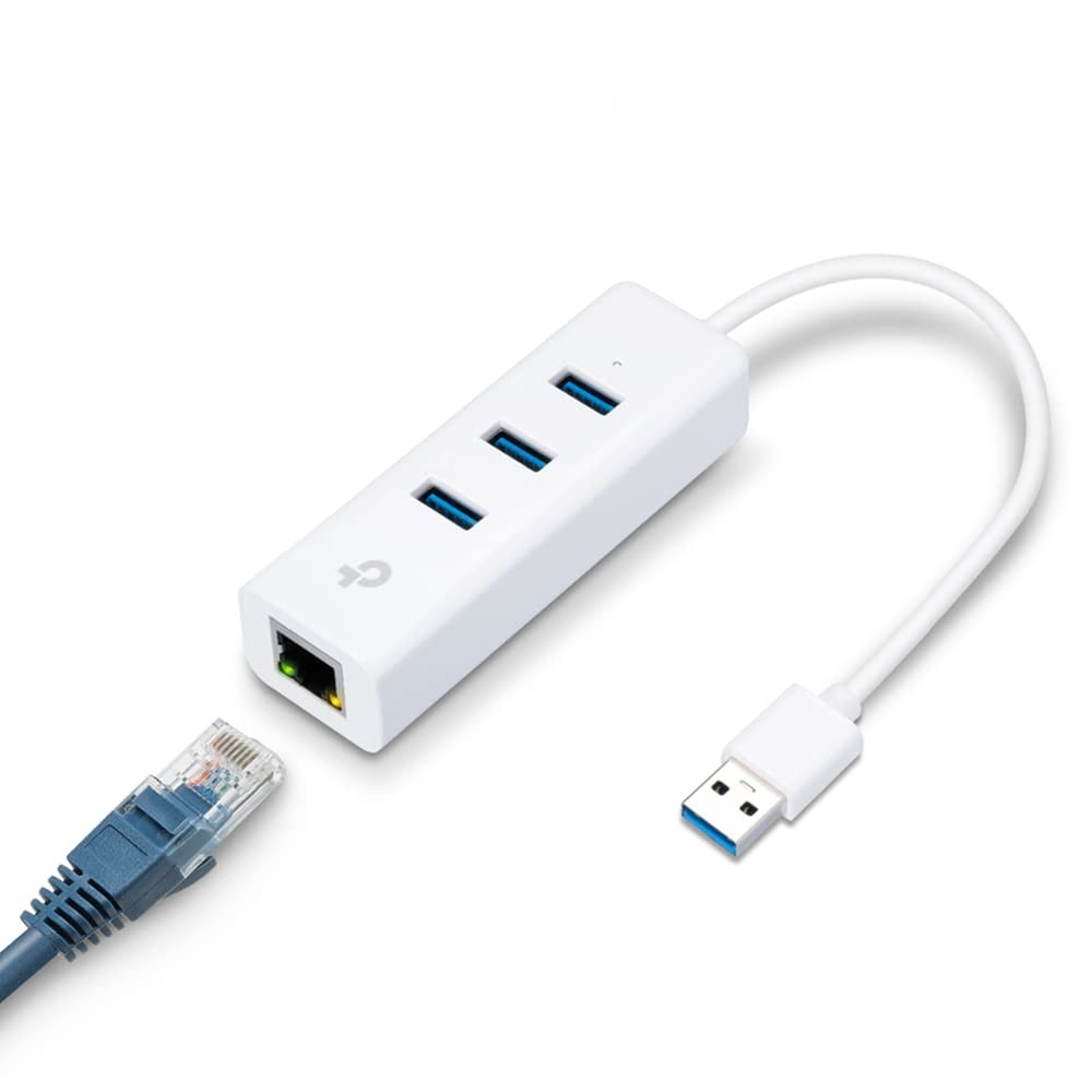 TP Link UE330 USB 3.0 Hub with Gigabit Ethernet Adapter for Laptops and PCs